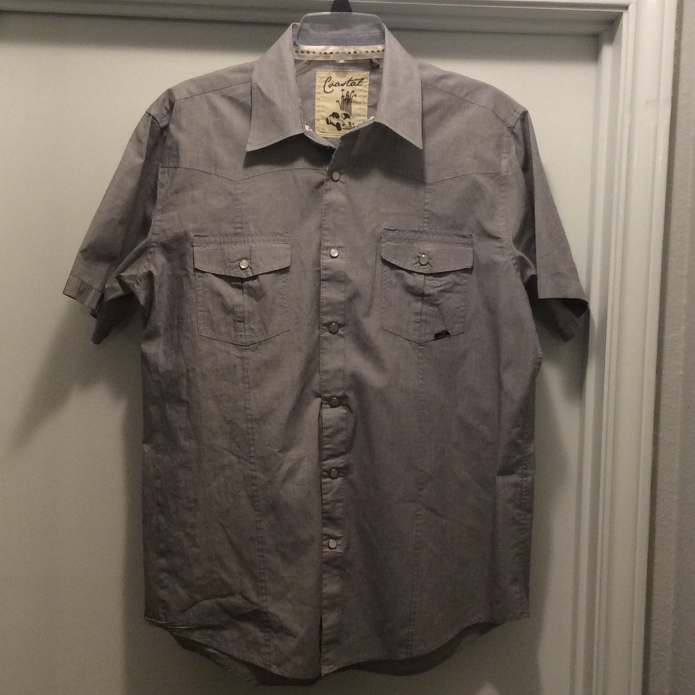Coastal Short Sleeve Men’s Snap-Up Shirt